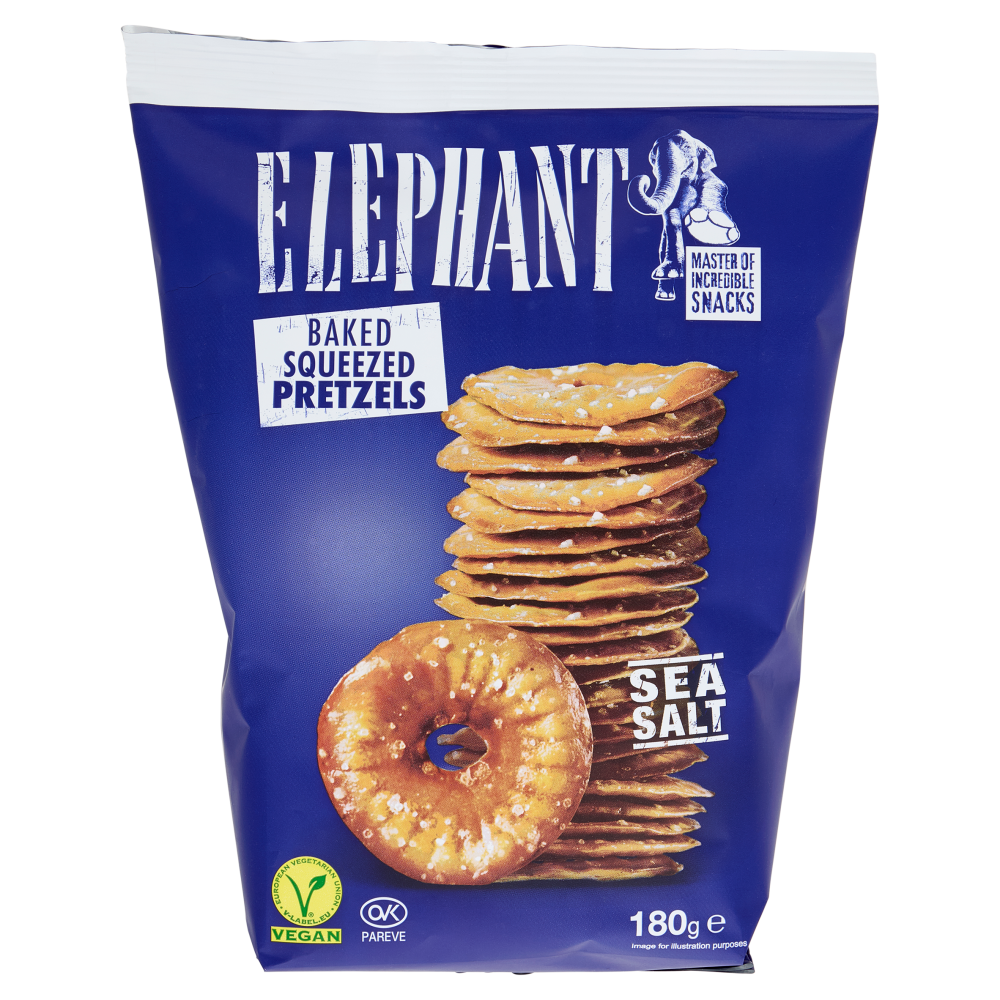 Elephant Baked Squeezed Pretzels Sea Salt 180 g