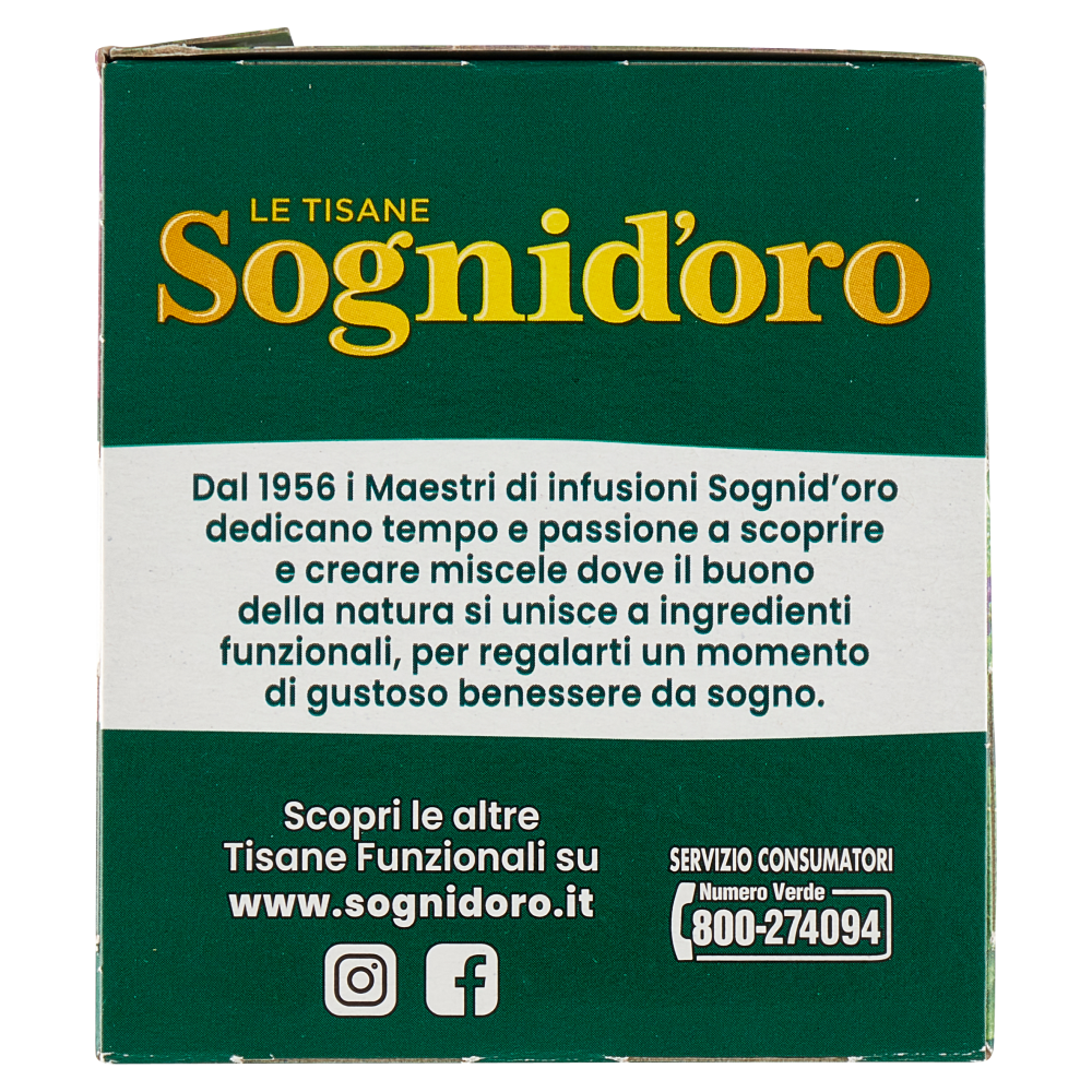 Sognid'oro le Tisane Melatonina con Melissa + 1mg di Melatonina bustine 16 x 2 g