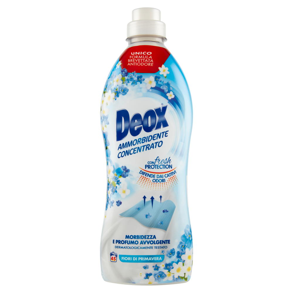 Deox, Ammorbidente Concentrato Lavatrice, Fiori di Primavera, 45 Lavaggi, 900 ml
