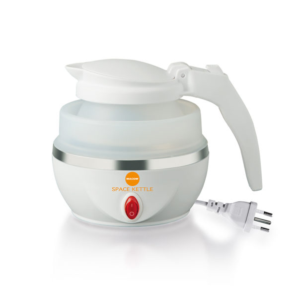 Macom Bollitore elettrico pieghevole SalvaSpazio da viaggio 0,8 L Bianco 1100 W
