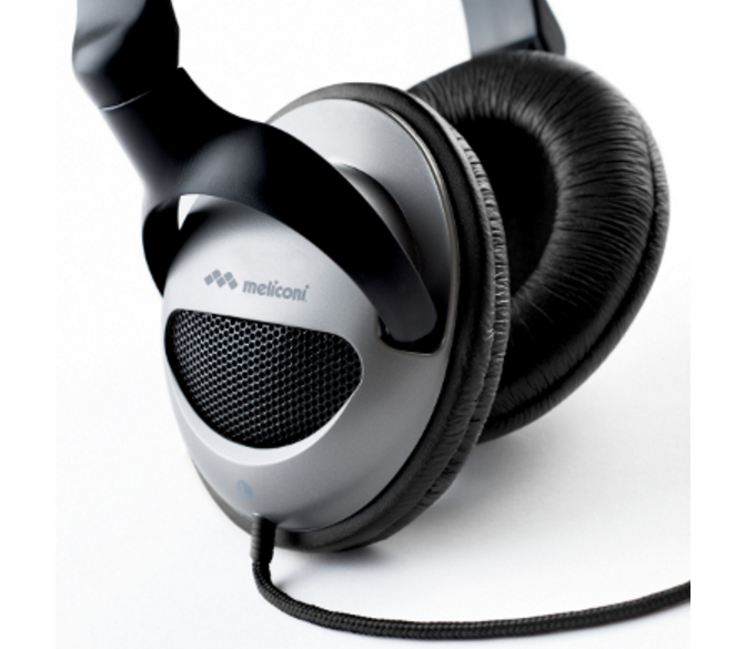 Meliconi HP 50 - Cuffie con cavo audio 5m (jack 3,5mm) ideali per la TV