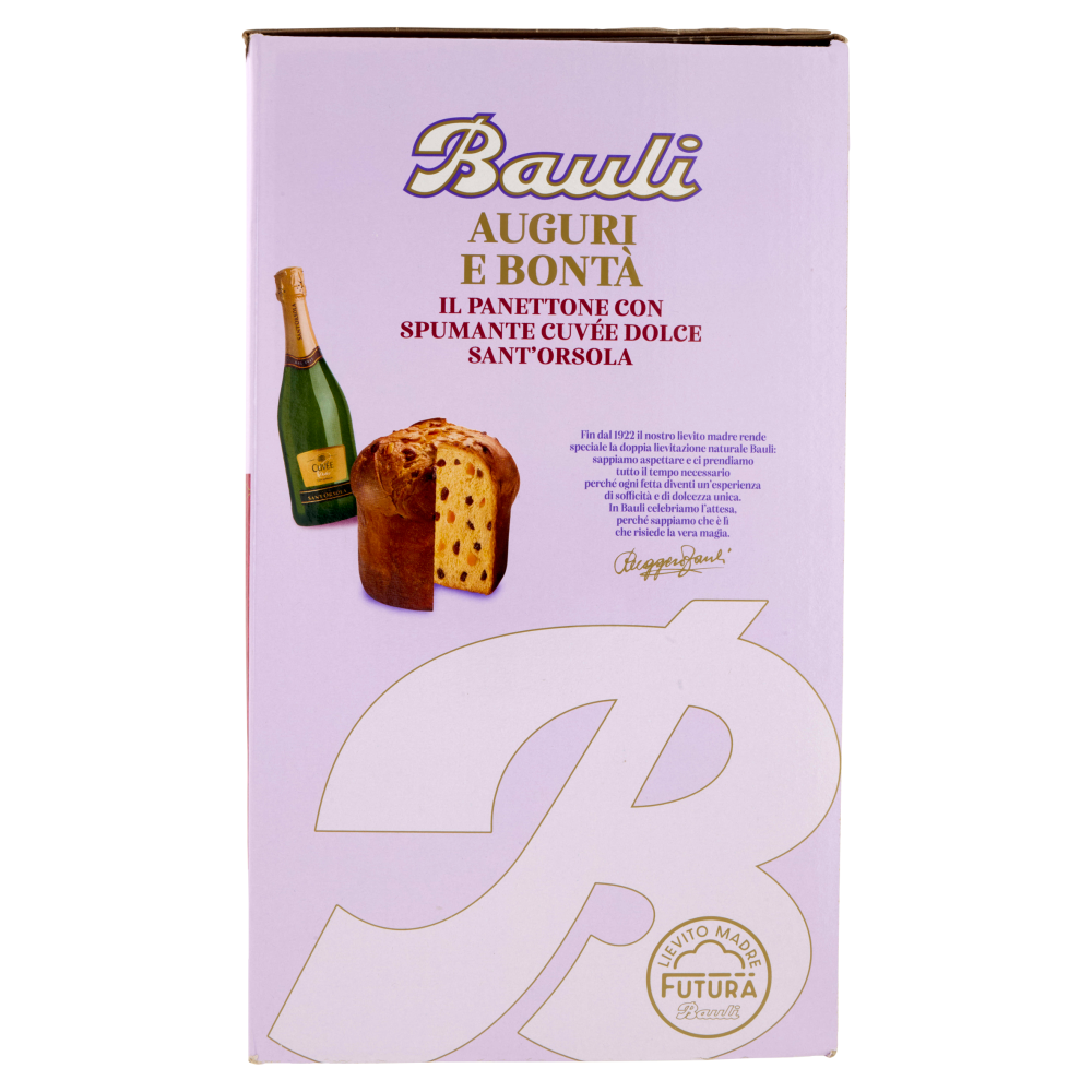Bauli Auguri e Bont&agrave; Panettone Bauli 700 g + Spumante Cuv&eacute;e dolce Sant'Orsola 75 cl