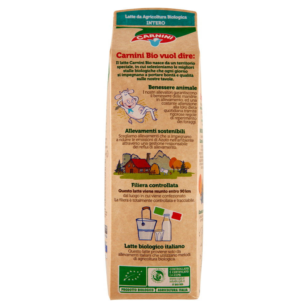 Carnini Latte da Agricoltura Biologica Intero 1000 ml