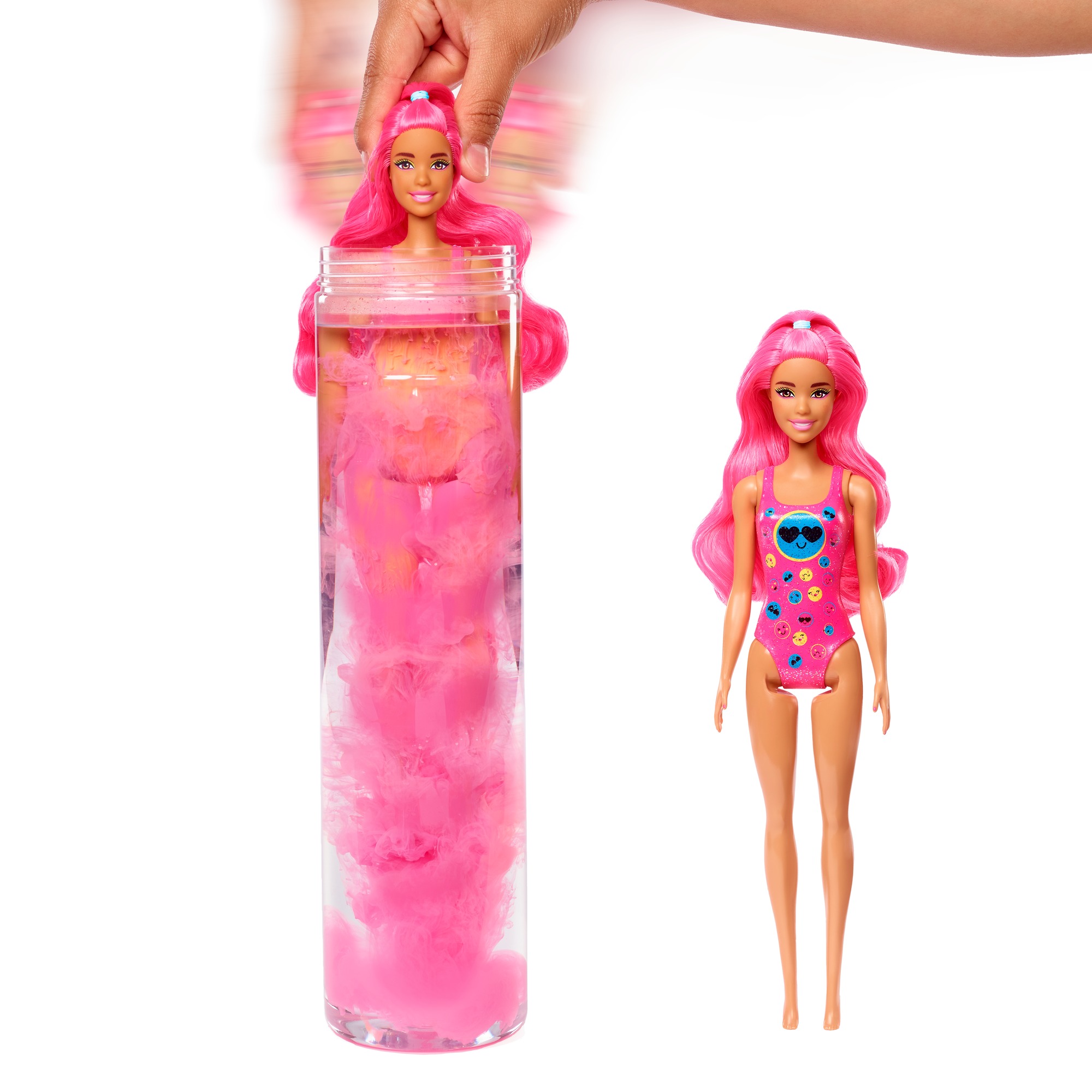 Barbie Color Reveal con 7 sorprese, Serie Fluo Tie-Dye con stampa Tie-Dye ed effetto cambia colore, Giocattolo e regalo per Bambini 3+ Anni