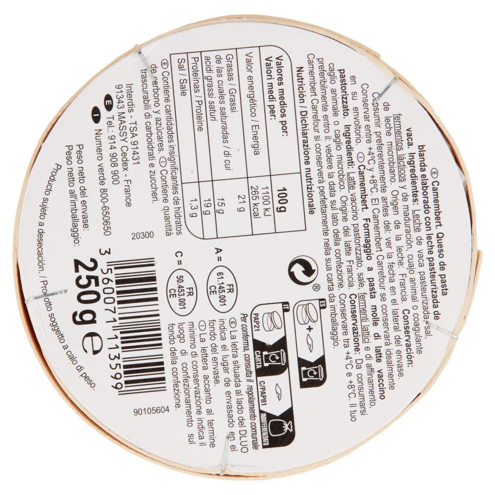 Carrefour Classic Camembert 250 g
