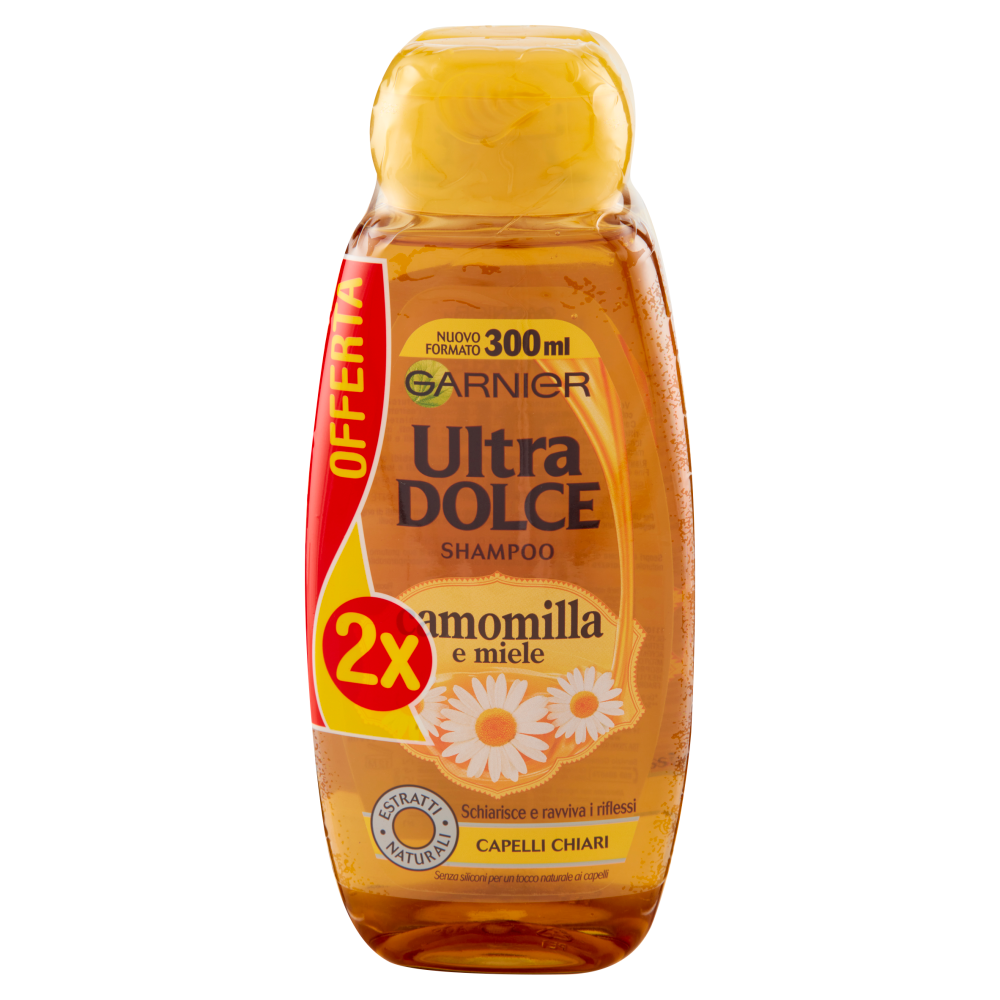 Garnier Shampoo Ultra Dolce Camomilla e Miele, Shampoo per Capelli