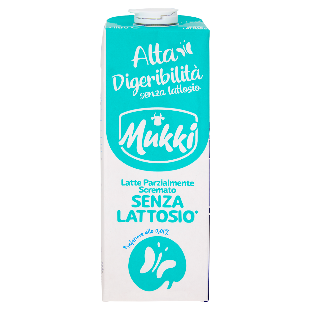 Mukki Alta Digeribilit&agrave; senza lattosio Latte Parzialmente Scremato 1 litro