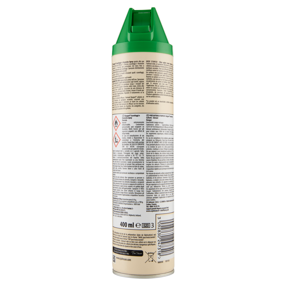 Baygon Scarafaggi e Formiche Spray Protezione Cucina* 400 ml