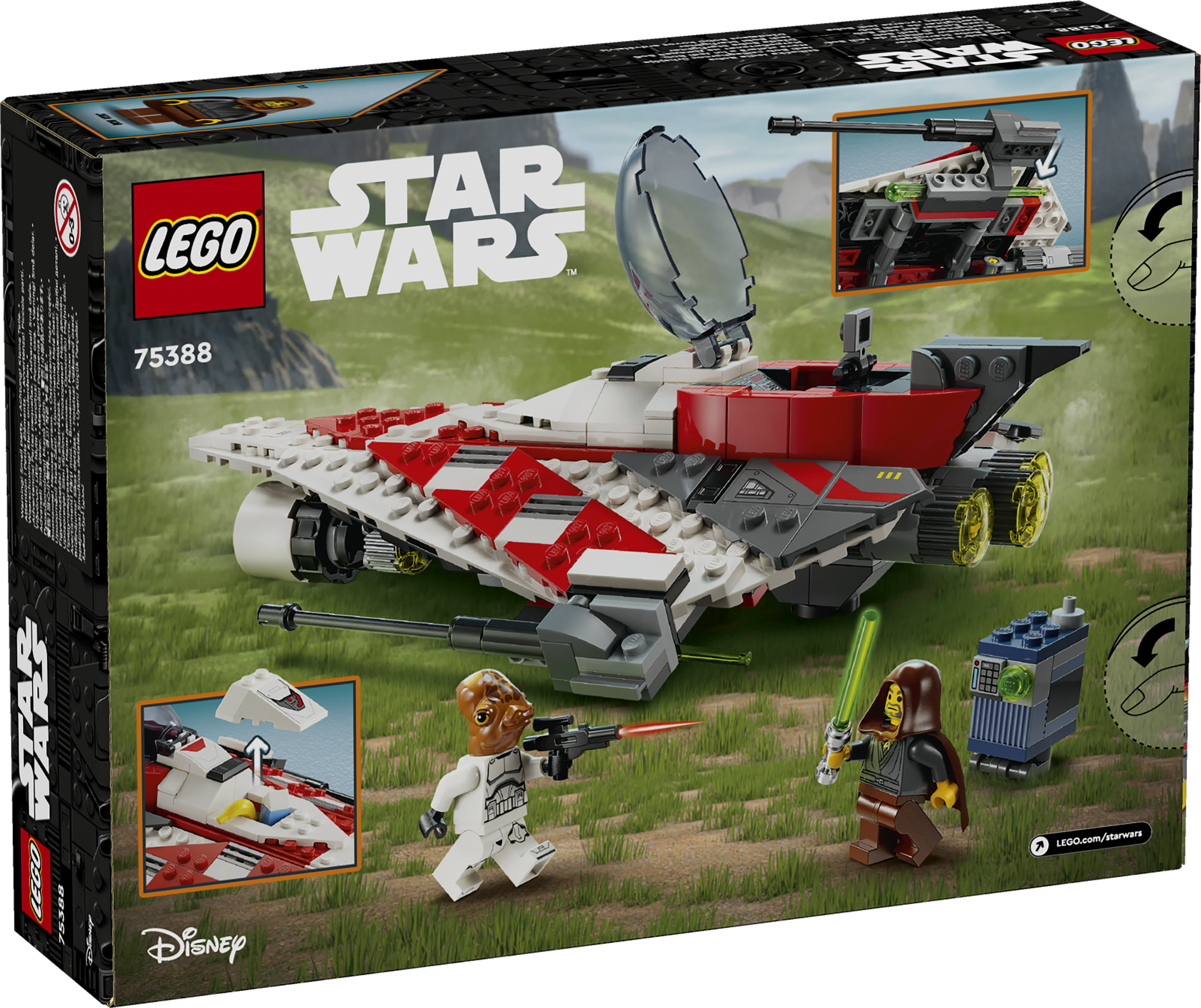 LEGO Star Wars 75388 Starfighter di Jedi Bob, Astronave Giocattolo da Costruire con 2 Minifigure, Giochi per Bambini 8+