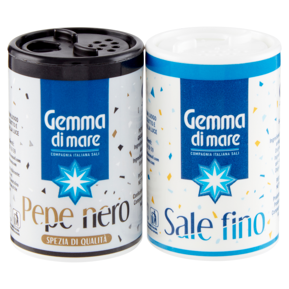 Gemma di mare Pepe Nero 18 g + Sale da Tavola 50 g