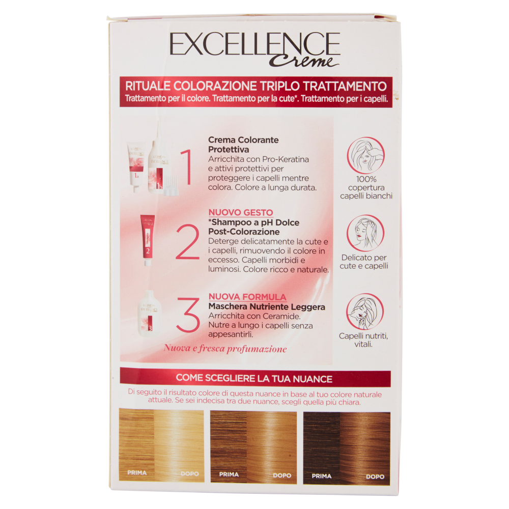 L'Or&eacute;al Paris Excellence Crema colorante triplo trattamento avanzato, 9 Biondo Chiarissimo