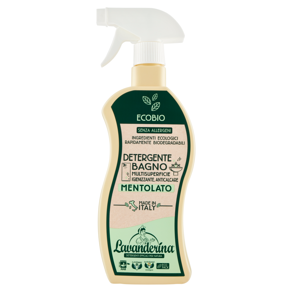 Lavanderina Detergente Bagno Multisuperficie Mentolato Ecobio 650 mL