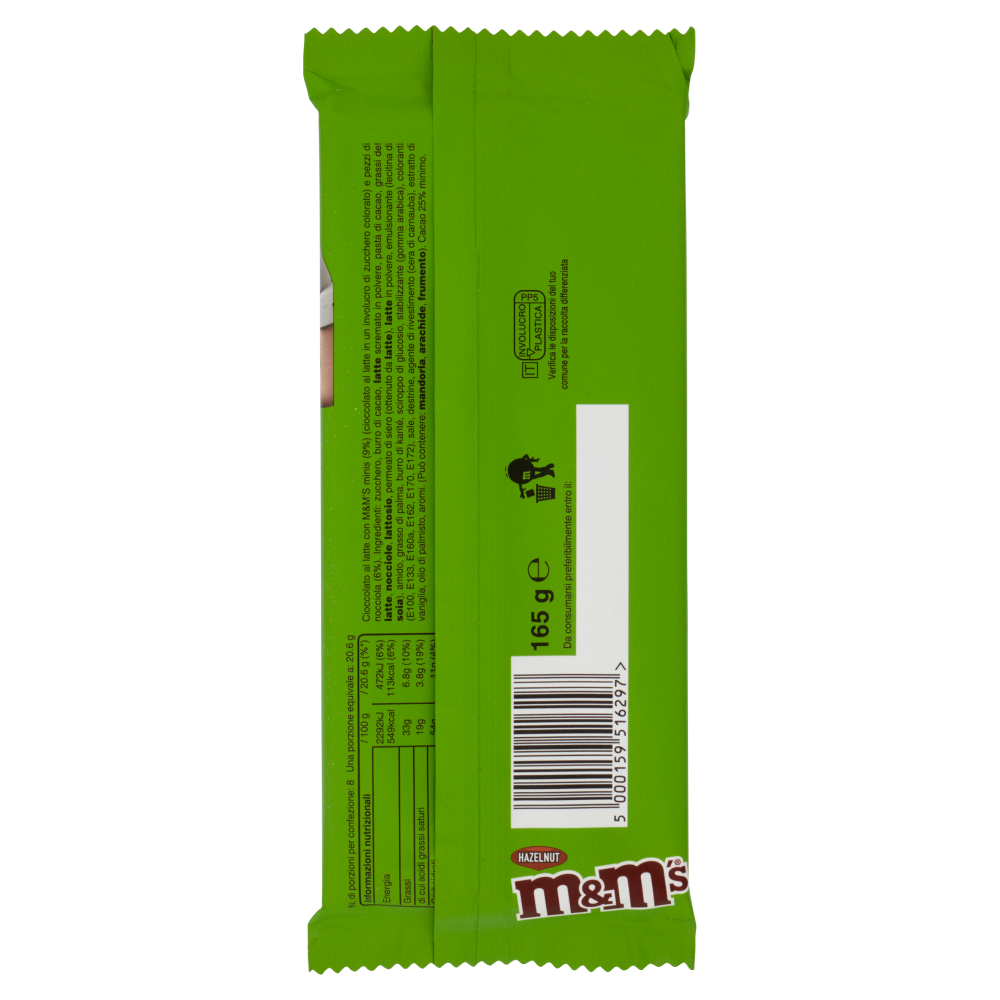 M&M's Tavoletta Hazelnut al Cioccolato con Nocciole 165 g