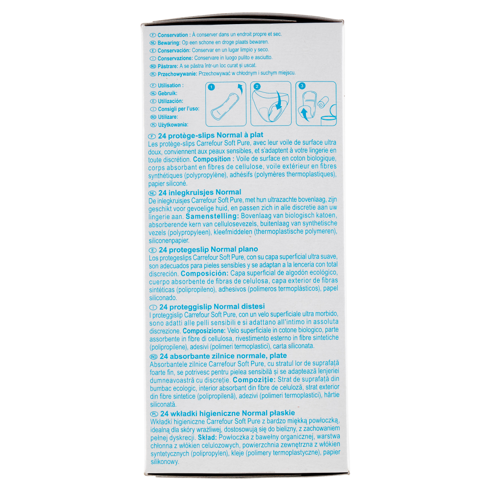 Carrefour Soft Pure Proteggislip Normal 24 pz