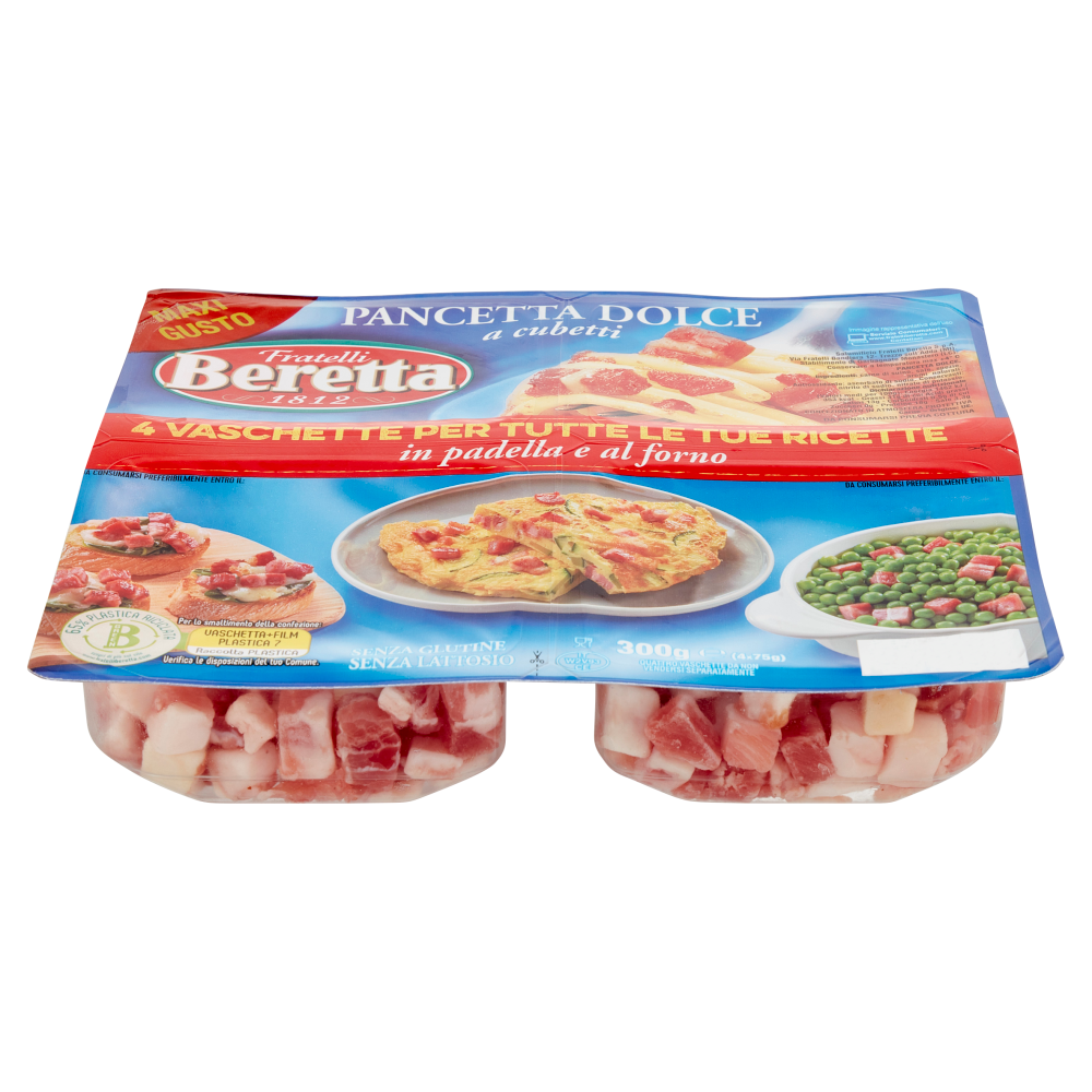 Fratelli Beretta Pancetta Dolce a cubetti 4 x 75 g