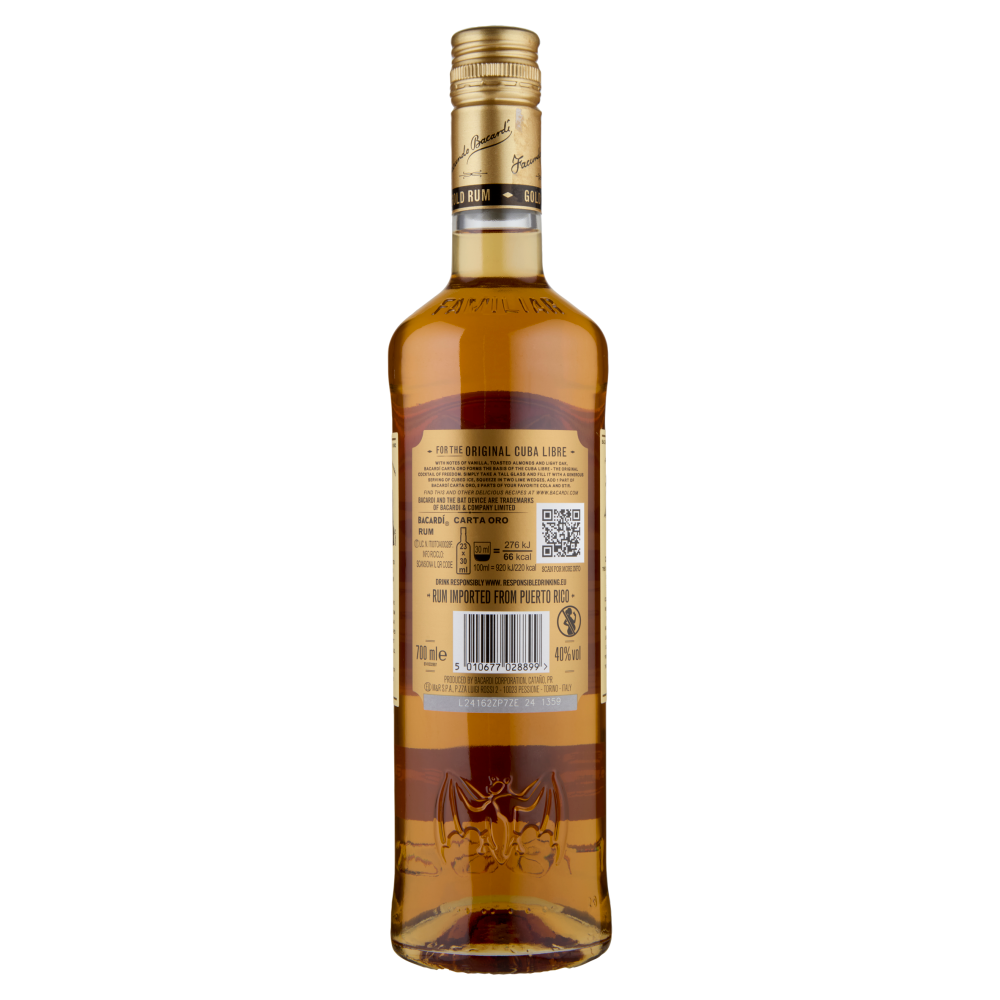 Bacardi Carta Oro Superior Gold Rum 700 ml