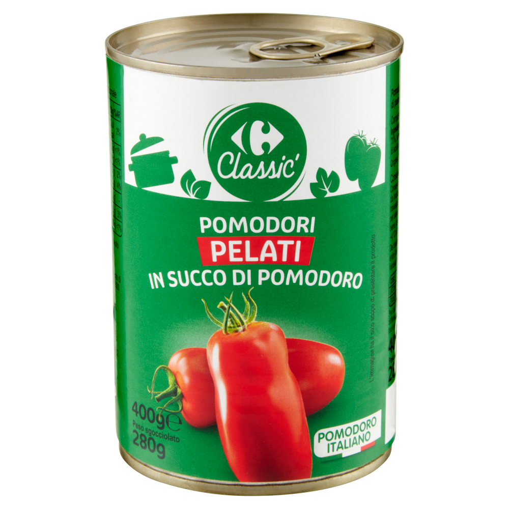 Carrefour Classic Pomodori Pelati in Succo di Pomodoro 400 g