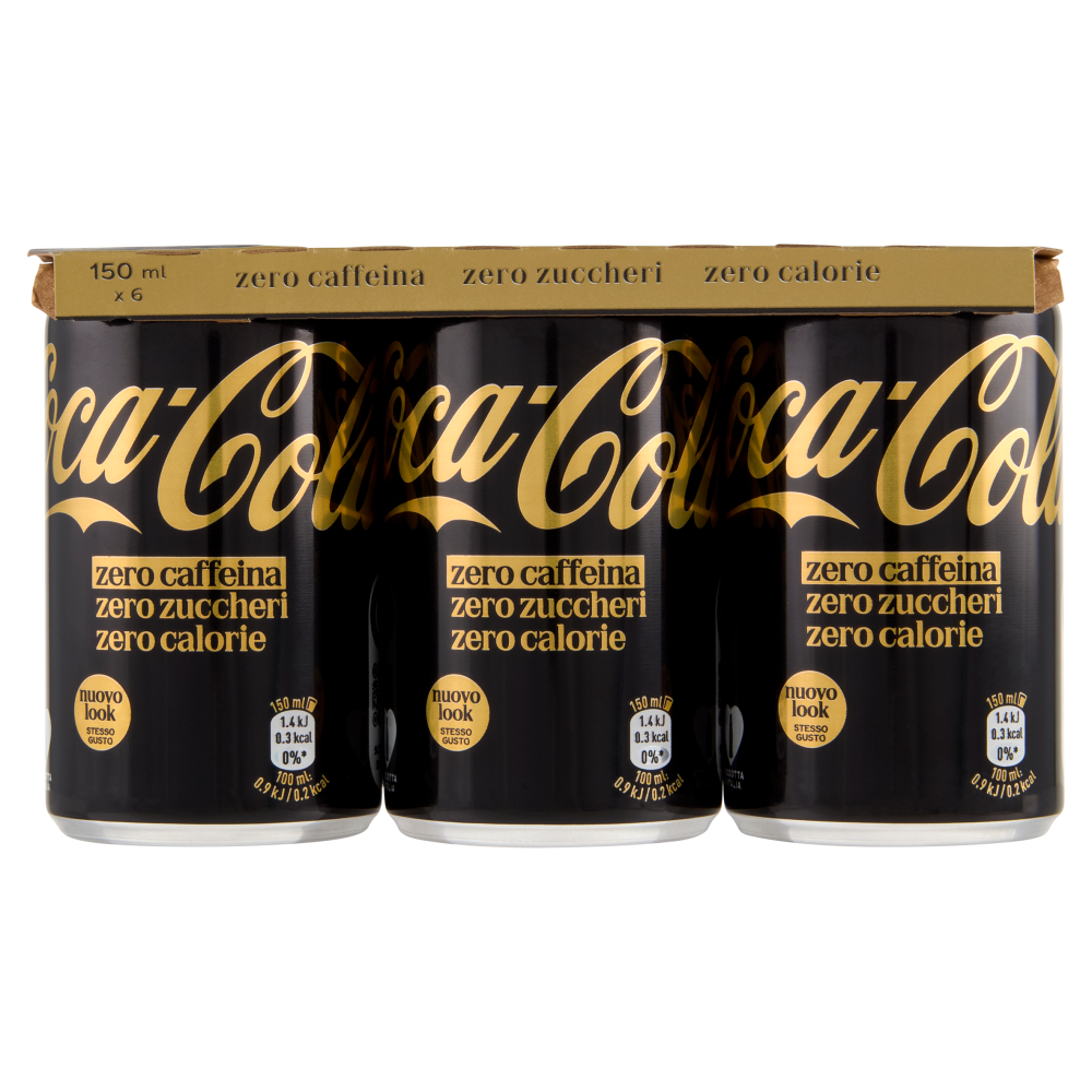 Coca-Cola Zero Caffeina Zero Zuccheri Minican 6 X 15cl
