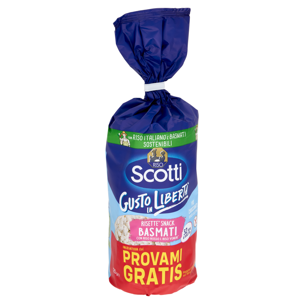 Riso Scotti Risette Snack Basmati con Riso Rosso e Riso Venere 120 g