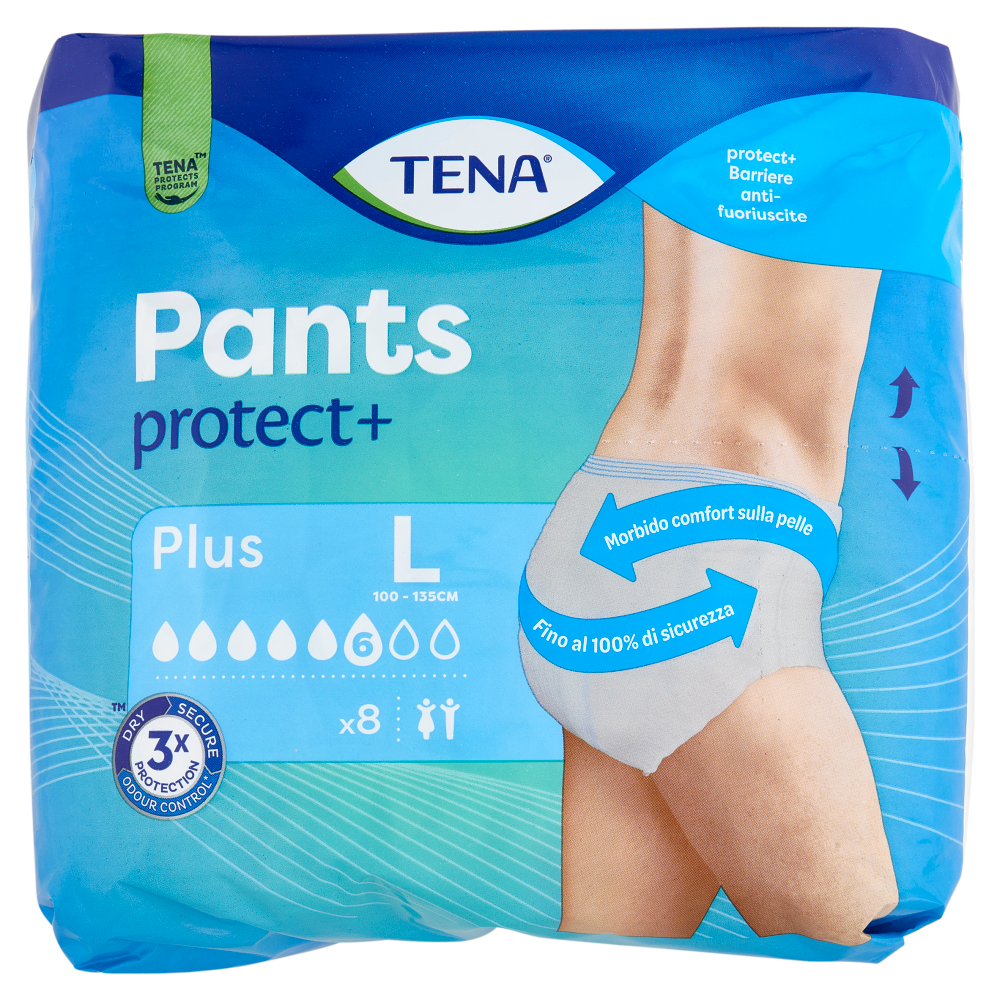 Tena Pants protect+ Plus L 8 pz