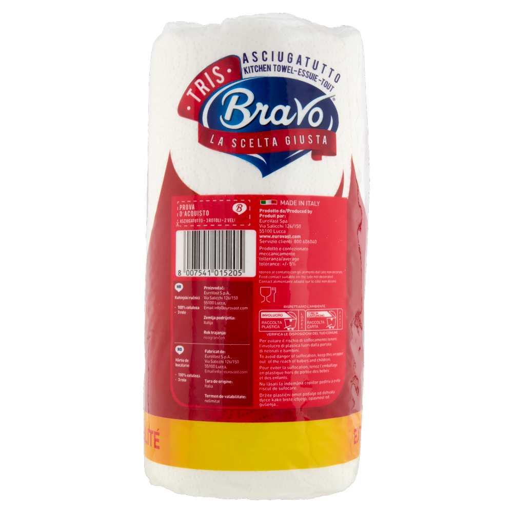 Bravo Tris Asciugatutto 3 pz