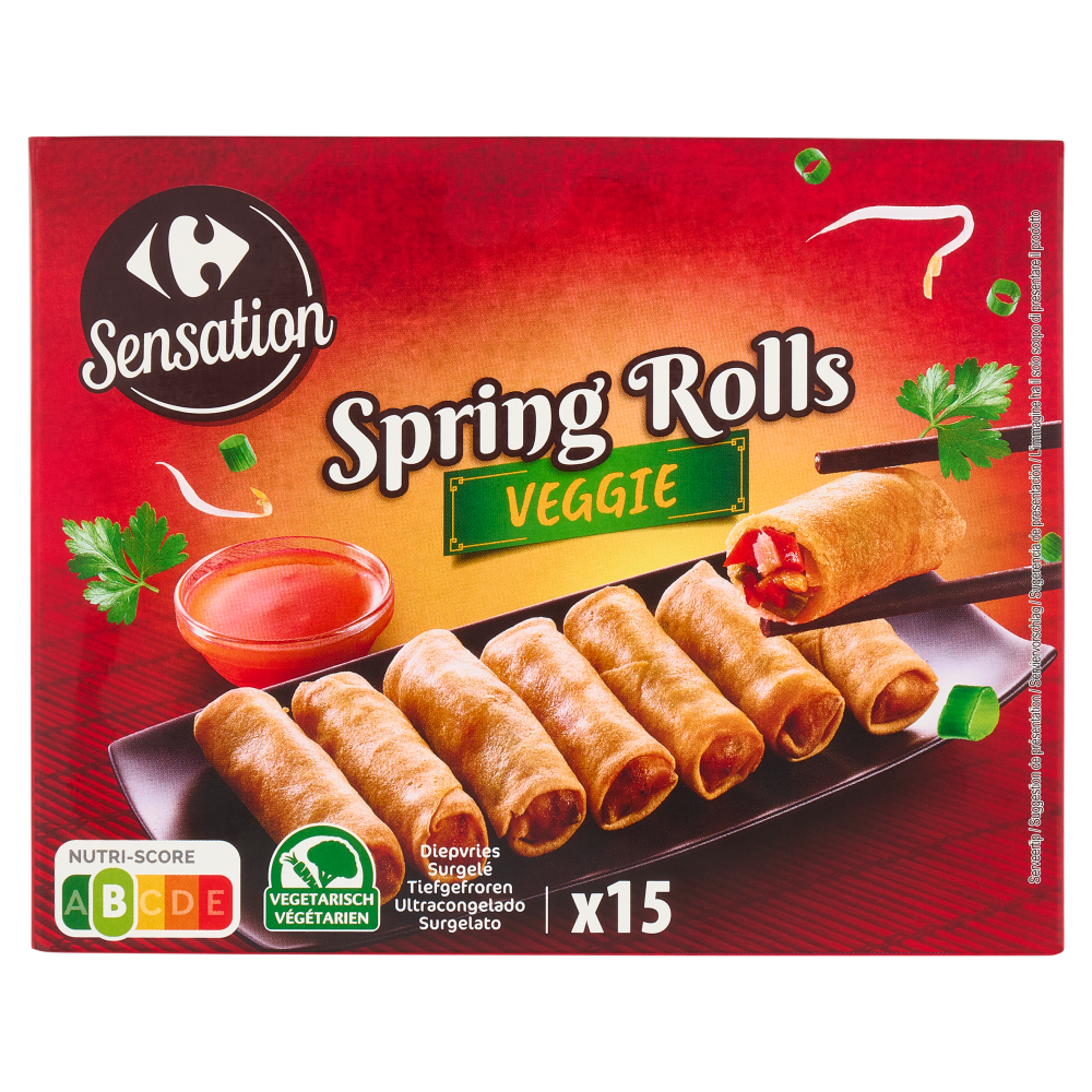 Carrefour Sensation Spring Rolls Veggie Surgelato x15 330 g
