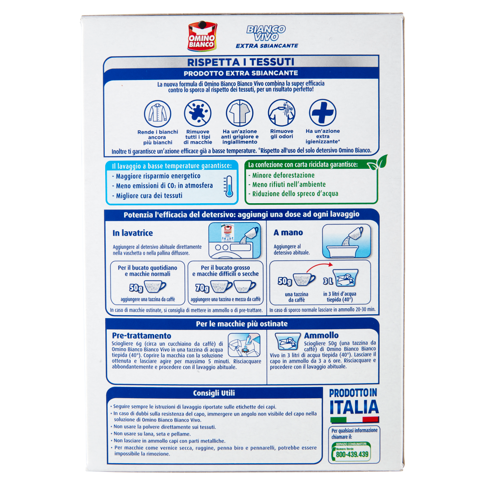 Omino Bianco Bianco Vivo Polvere 500 g