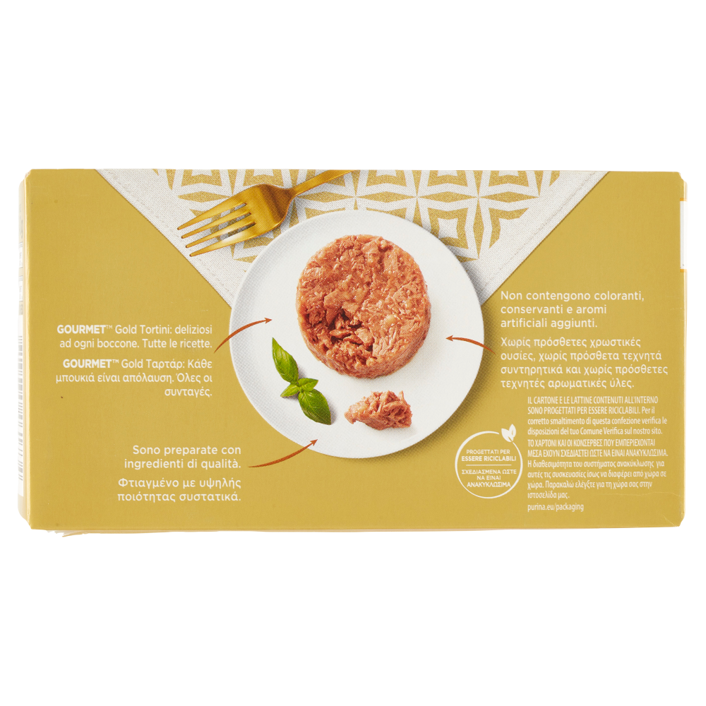 PURINA GOURMET Gold Tortini Pollo / Manzo 4 x 85 g