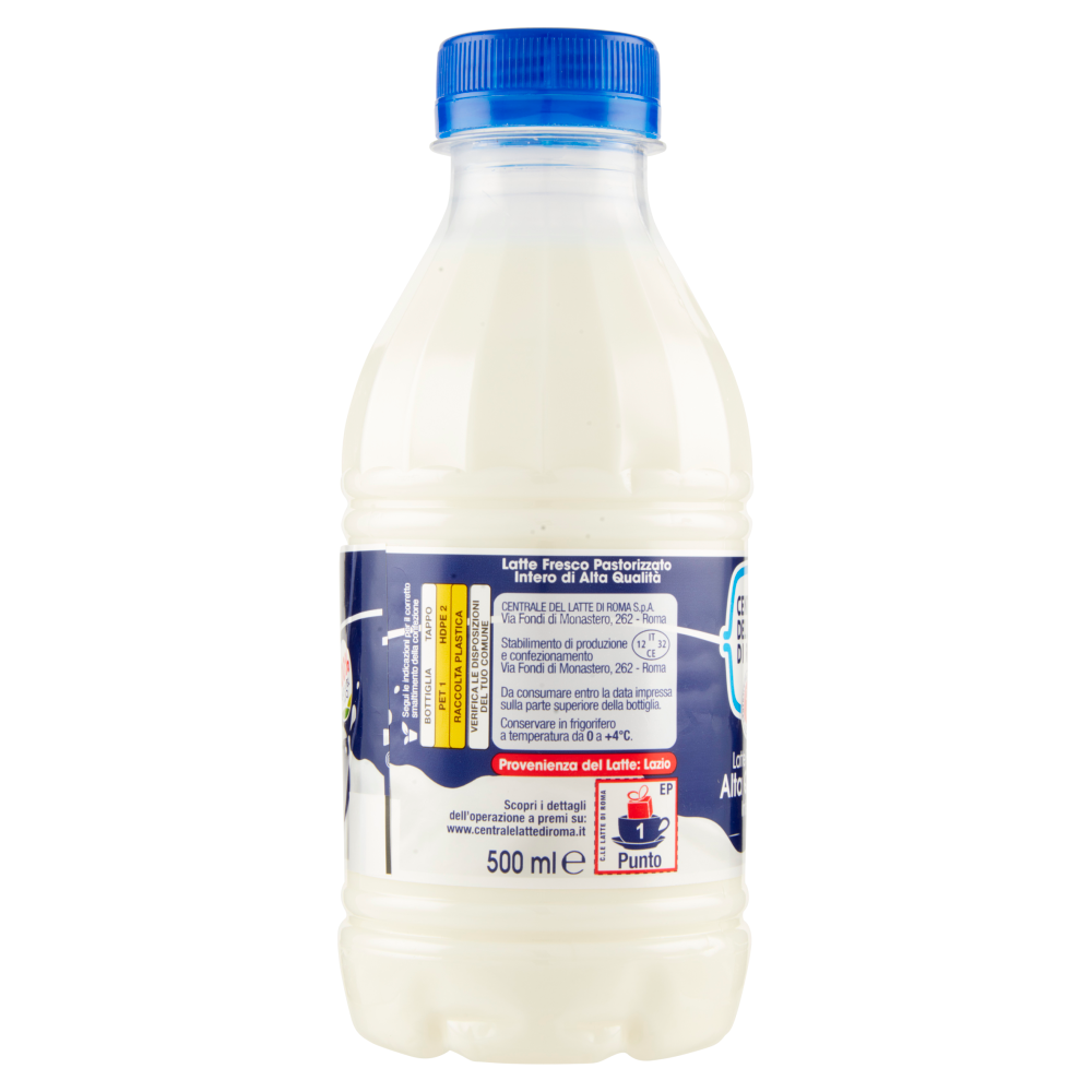 Centrale del Latte di Roma Latte Fresco Alta Qualit&agrave; Intero 500 ml