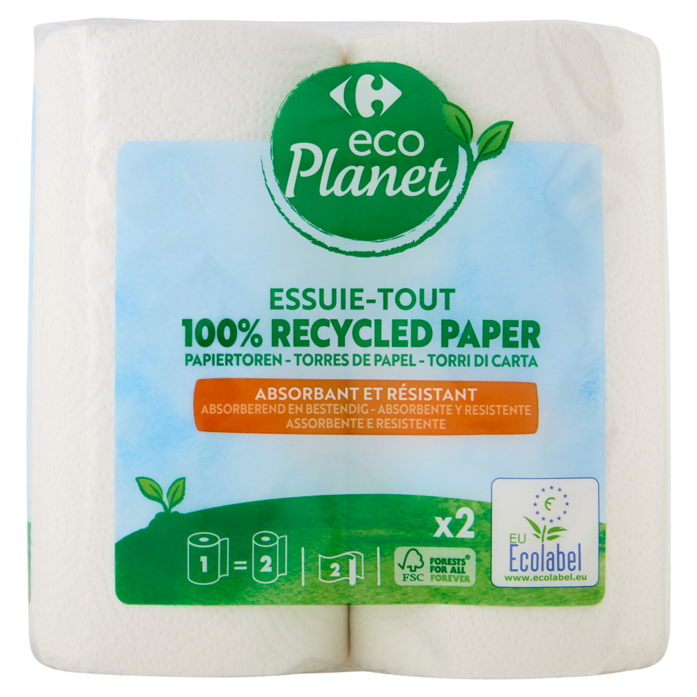 Carrefour eco Planet Torri di Carta 2 pz