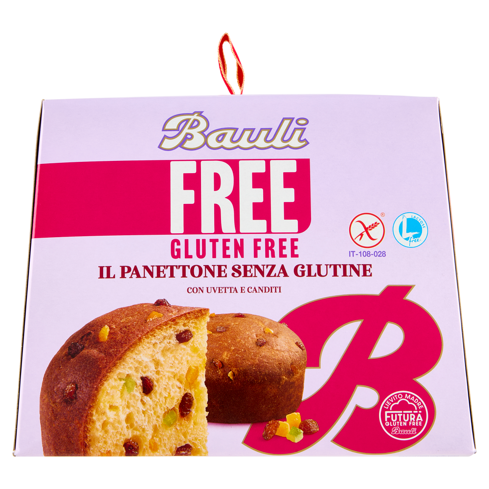 Bauli Free Gluten Free il Panettone Senza Glutine con Uvetta e Canditi 400 g