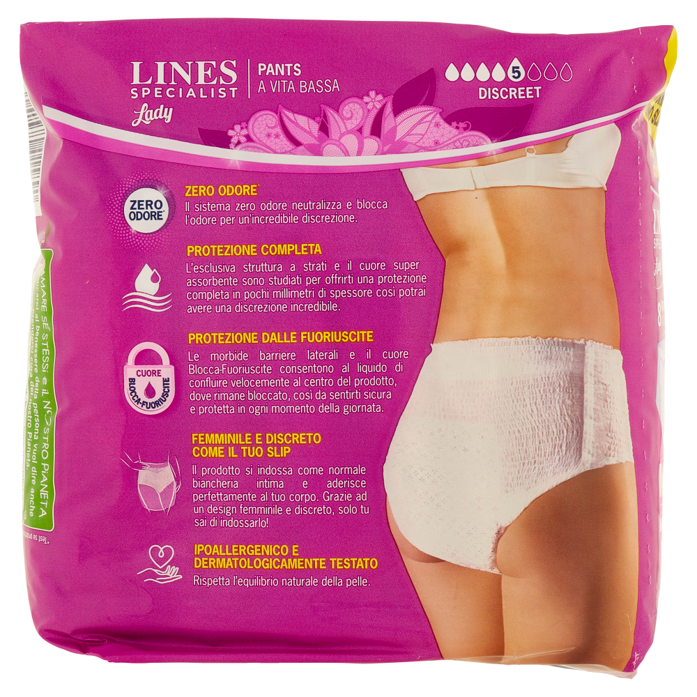 Lines Specialist Lady Pants Discreet Tg.M 8 pz