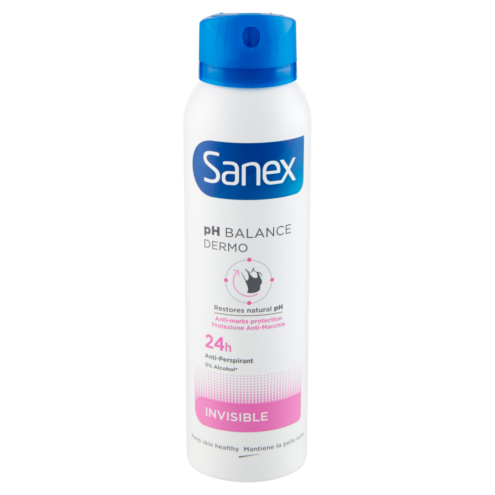 Sanex deodorante spray pH Balance Dermo Invisible 24h 150 ml Carrefour