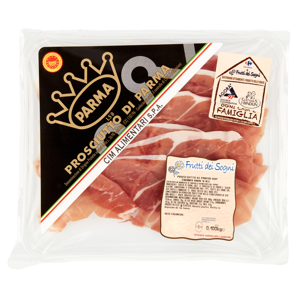 Frutti dei Sogni Prosciutto di Parma DOP Stagionato Minimo 18 Mesi 0,100 kg
