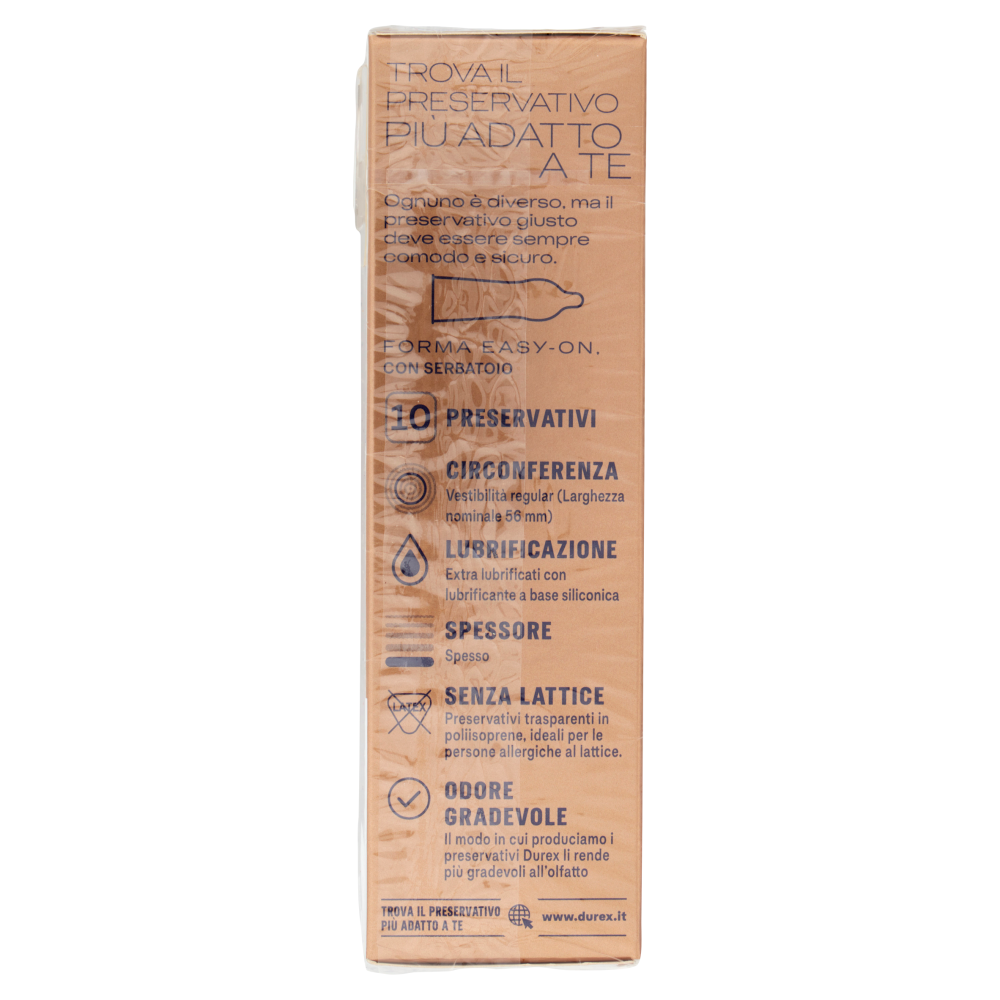 Durex Preservativi Real Feel Senza Lattice, 10 Profilattici