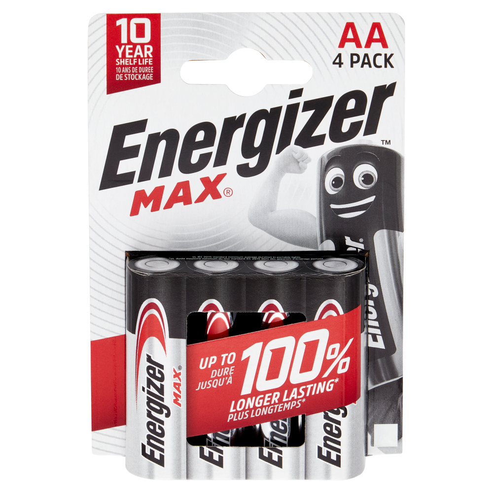Energizer Max Alkaline AA 4 pz
