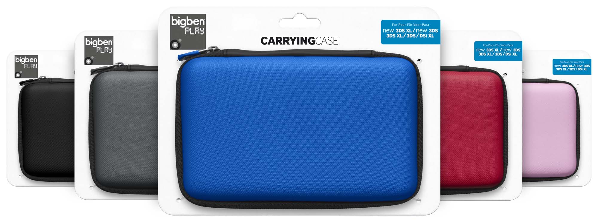 Bigben Interactive 3DSXLPOUCH custodia per console portatile Custodia a tasca Nintendo EVA (Acetato del vinile dell'etilene) Nero, Blu, Grigio, Rosa, Rosso