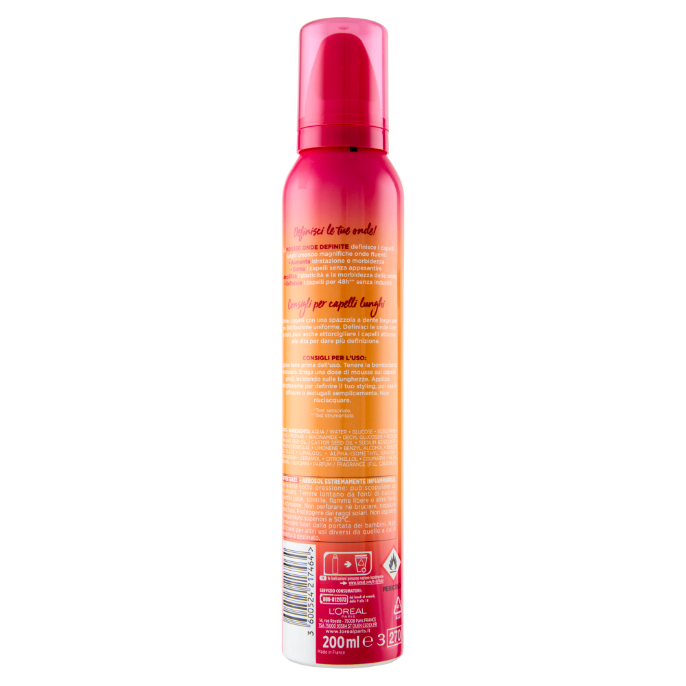 Elvive Dream long Mousse Onde Definite, per Capelli Lunghi, Mossi, 200 ml