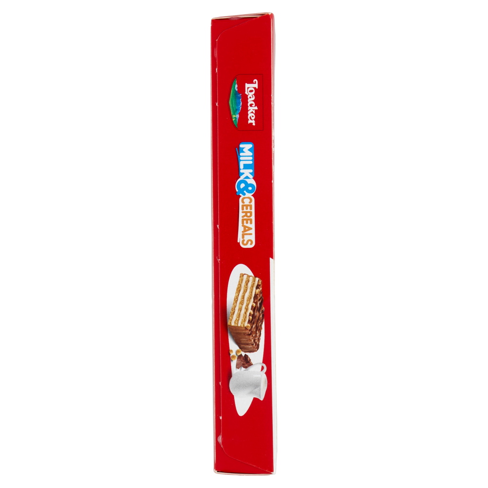 Loacker Milk & Cereals Barrette di Wafer e Cioccolato al Latte con crema al Latte 25gx4