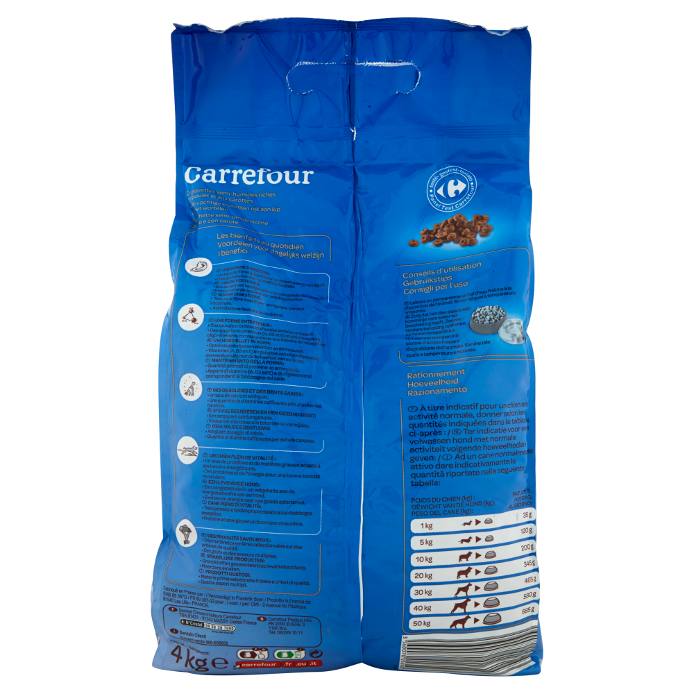 Carrefour Crocchette Ricche di pollo 4 kg