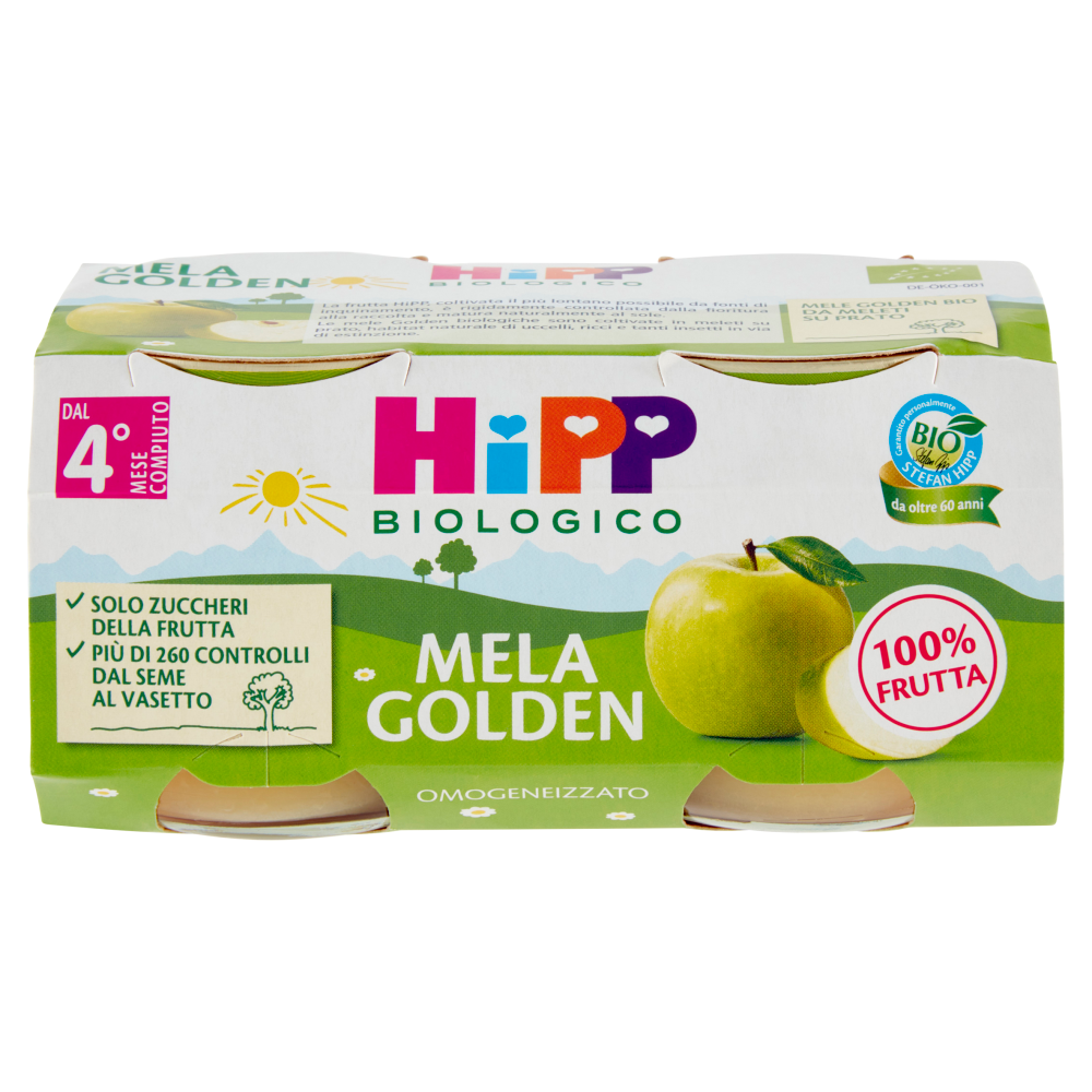 HiPP Biologico Mela Golden Omogeneizzato 2 x 80 g