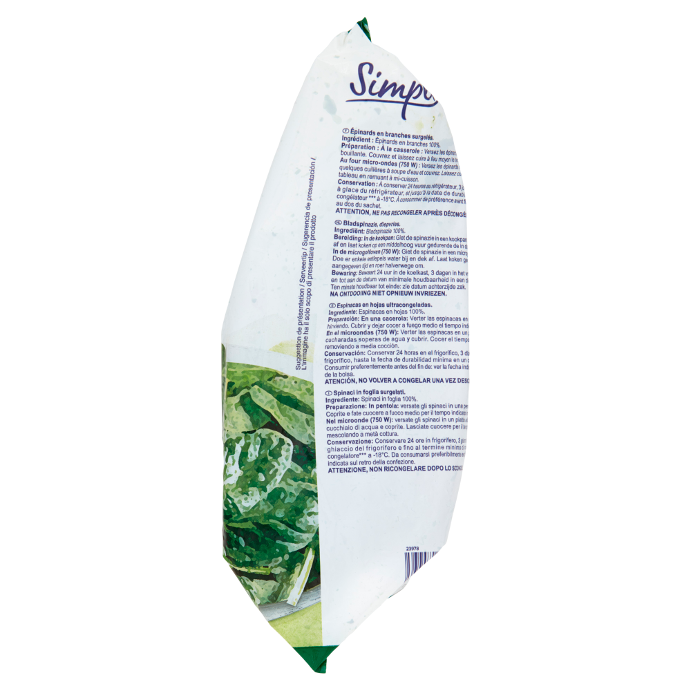 Simpl Spinaci in Foglia Surgelato 1 kg