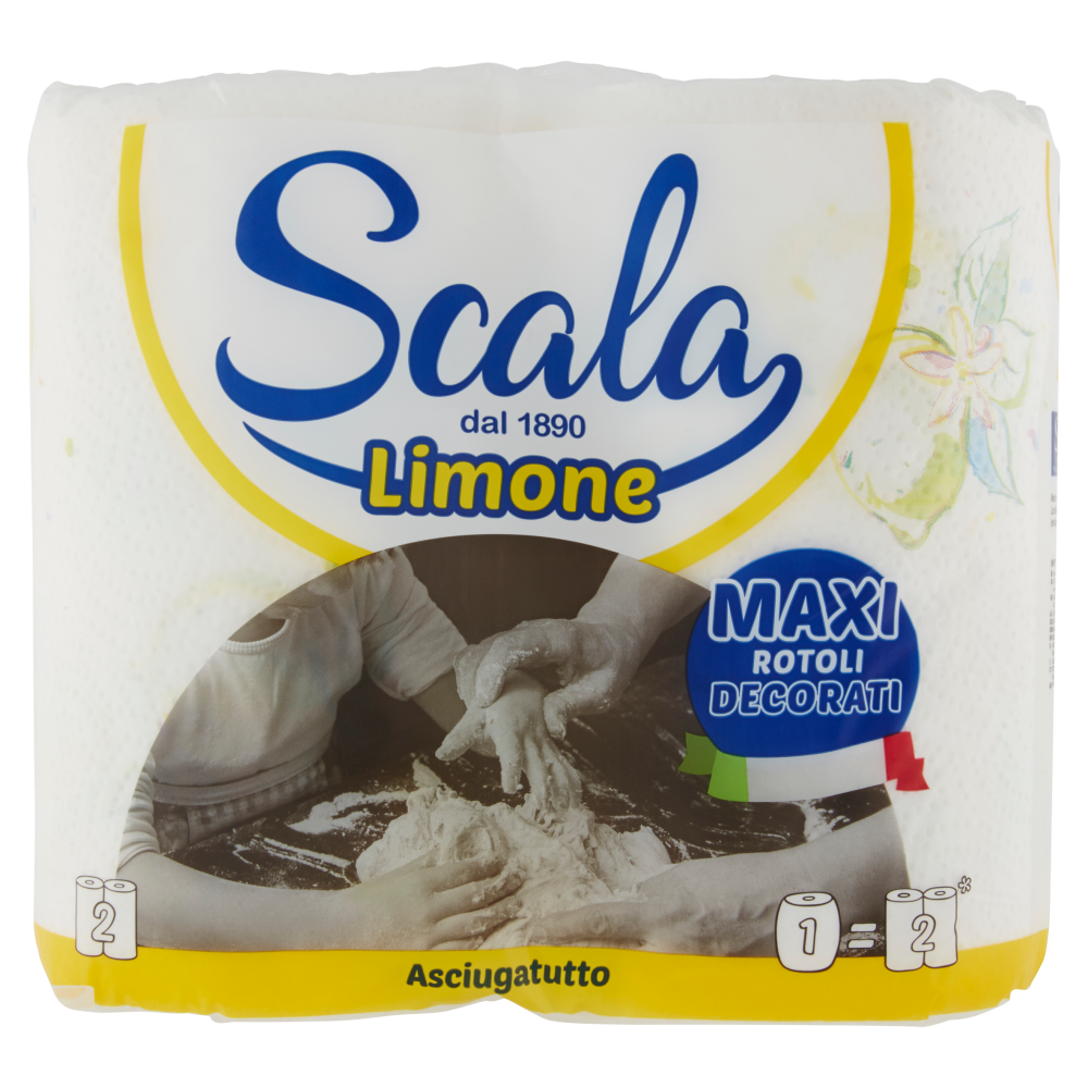 Scala Limone Asciugatutto Maxi Rotoli Decorati 2 pz