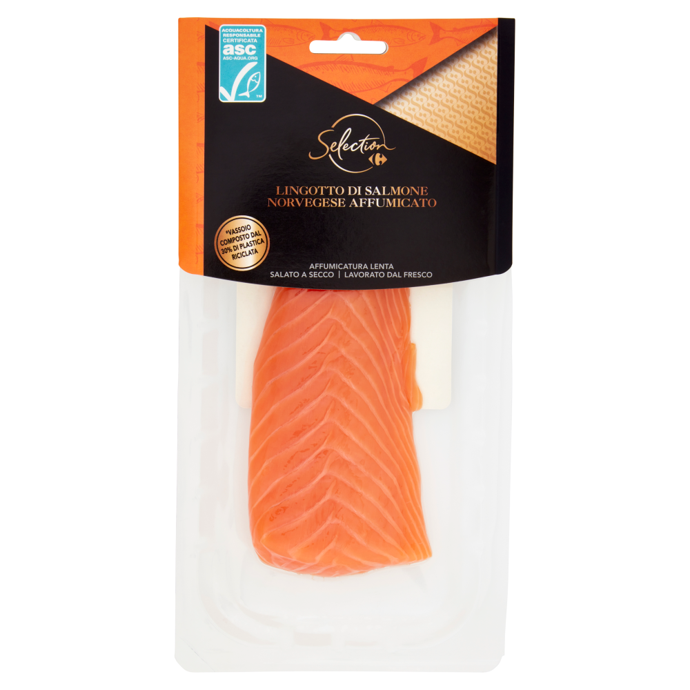 Carrefour Selection Lingotto di Salmone Norvegese Affumicato 125 g