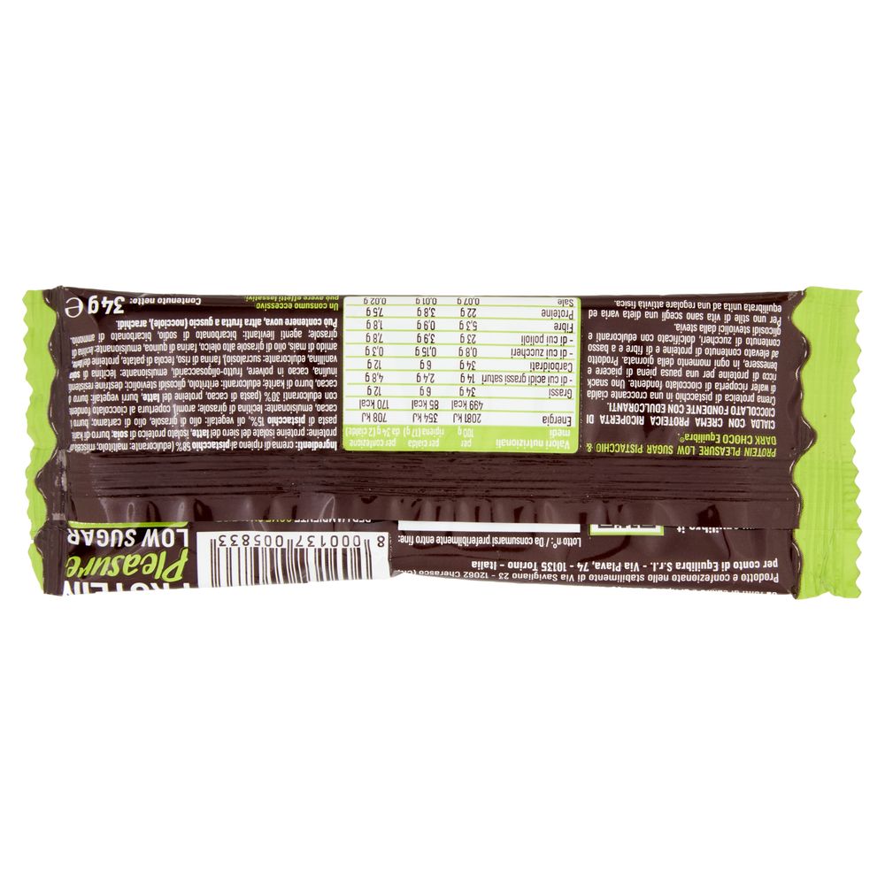 Equilibra Doblone Protein Pleasure Low Sugar Pistacchio e Cioccolato Fondente 2 x 17 g