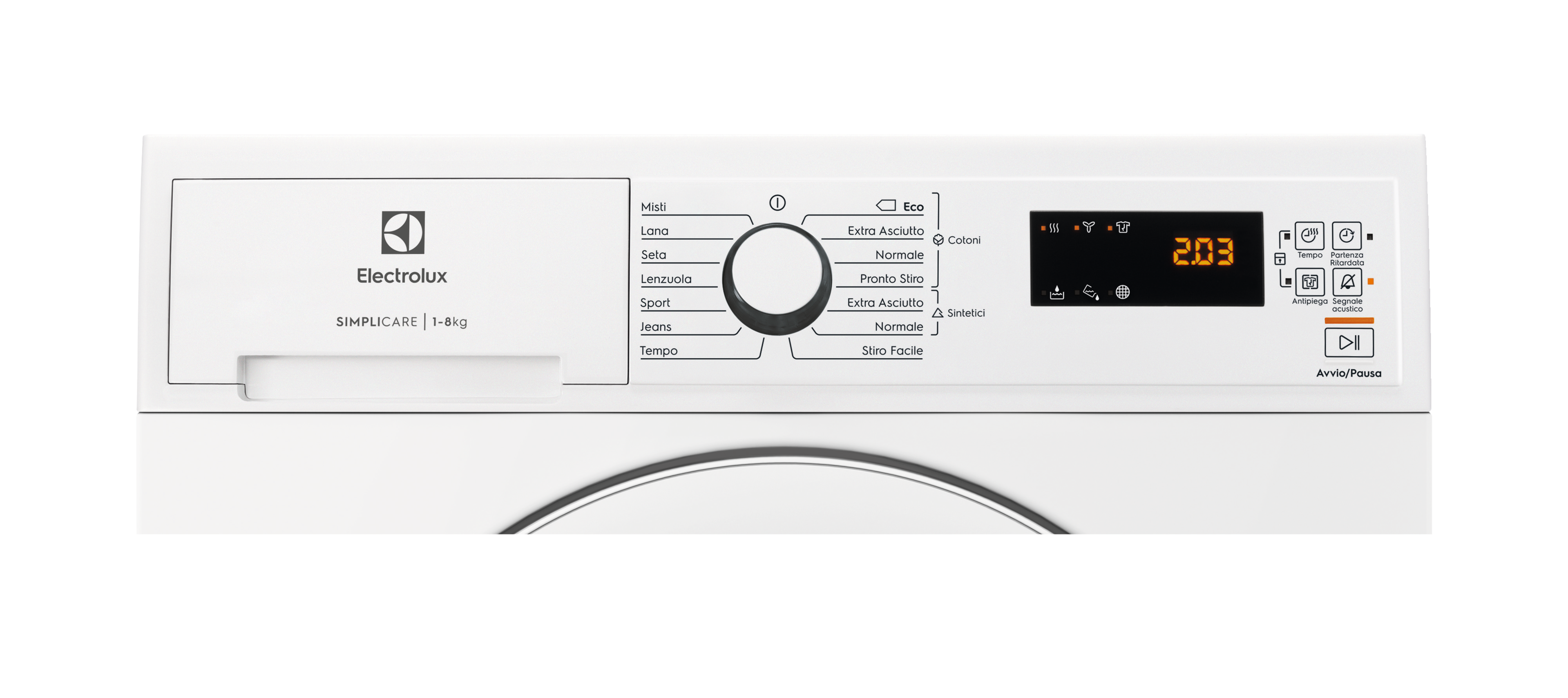 Electrolux EDH4284TOW asciugatrice Libera installazione Caricamento frontale 8 kg Bianco