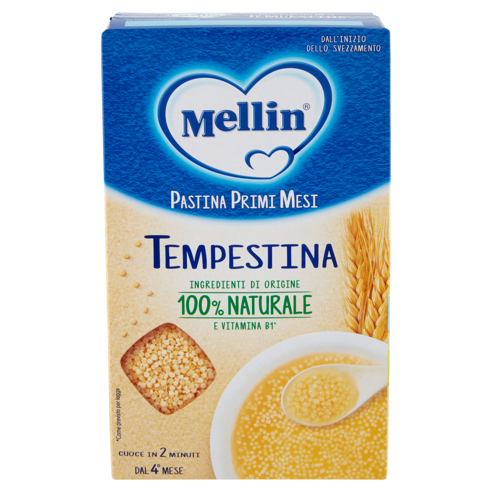 MELLIN Pastina 100% Naturale Tempestina con farina Grano Tenero 320 g