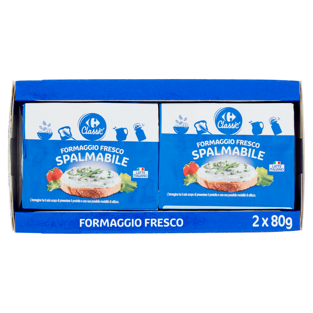 Carrefour Classic Formaggio Fresco Spalmabile 2 x 80 g