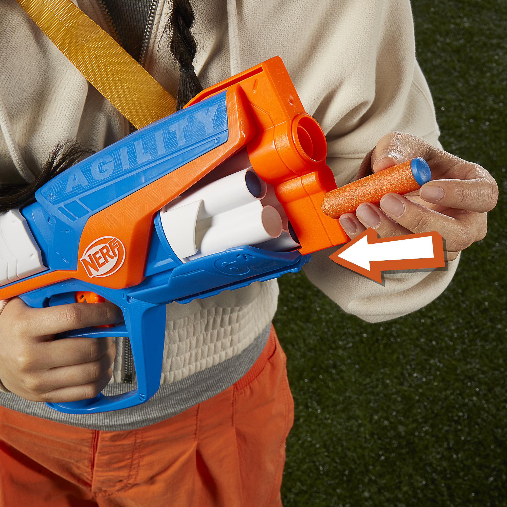 Nerf N Series N-Series, Agility, blaster con 12 dardi N1, tamburo da 6 dardi, giocattoli per bambini e bambine dagli 8 anni in su