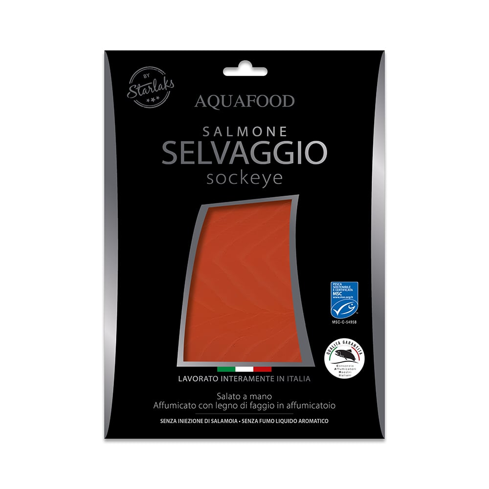 Salmone selvaggio Sockeye affumicato 70 g